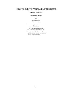 دانلود کتاب How to Write Parallel Programs: A First Course