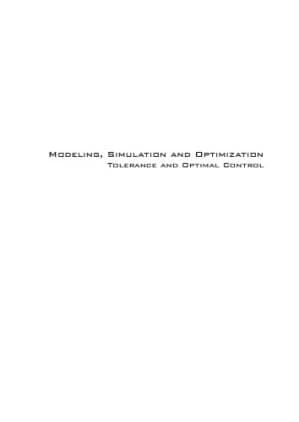 دانلود کتاب Modeling Simulation and Optimization – Tolerance and Optimal Control