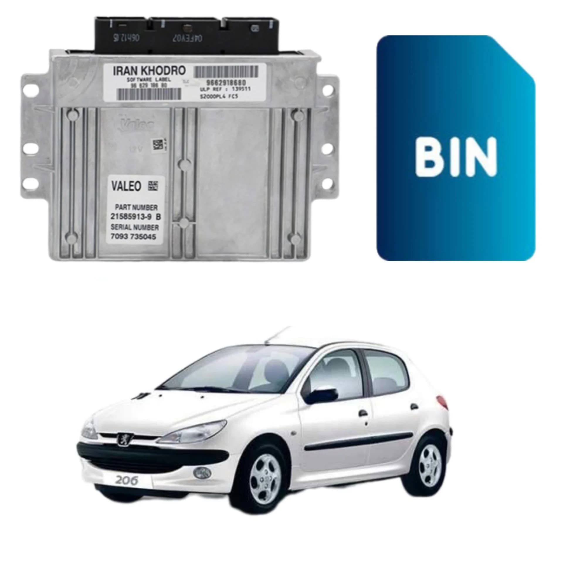 فایل دامپ بیکد ایسیو VALEO PL4 خودرو 206
