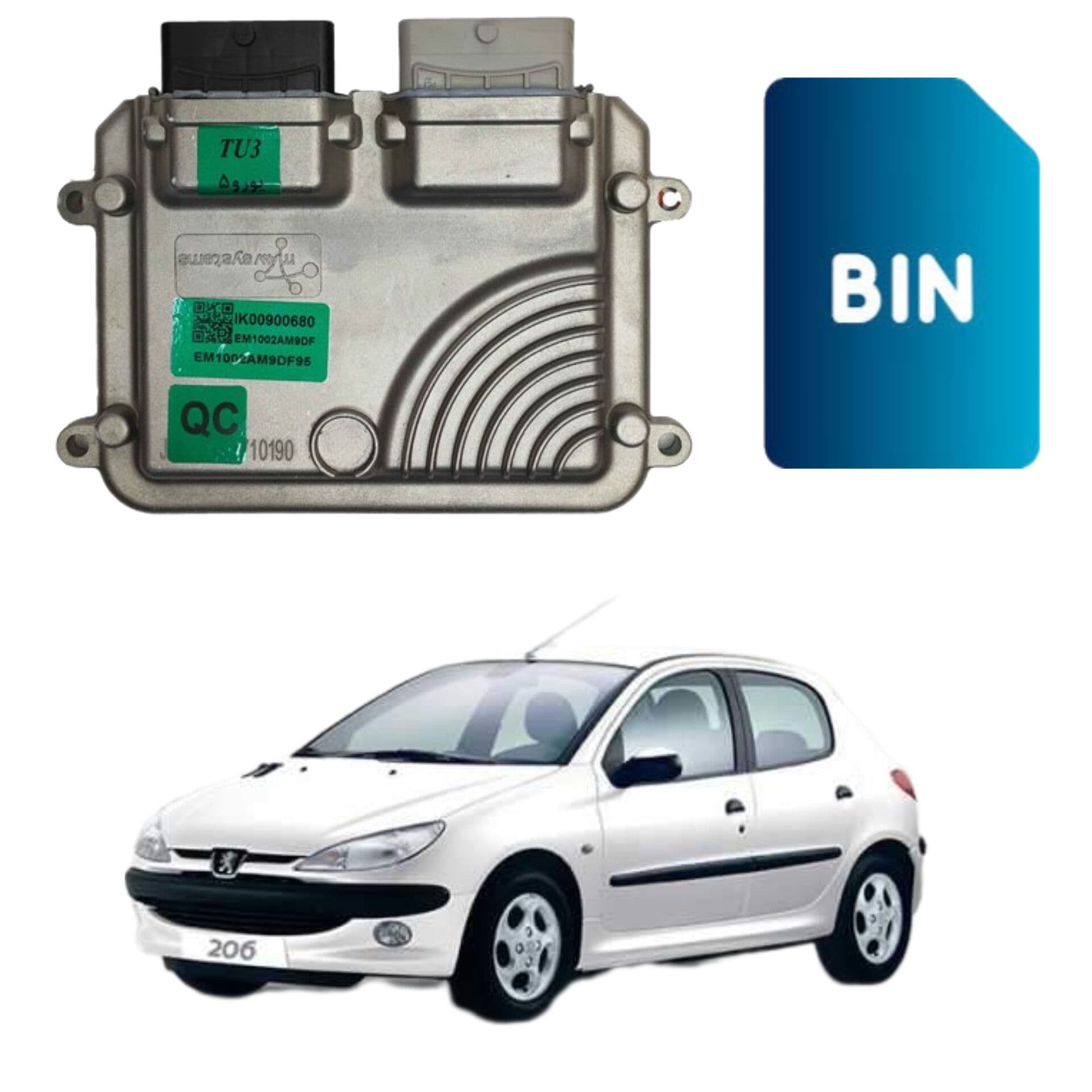 فایل دامپ بیکد ایسیو غرب استیل 1002 MAW خودرو 206 – TU3