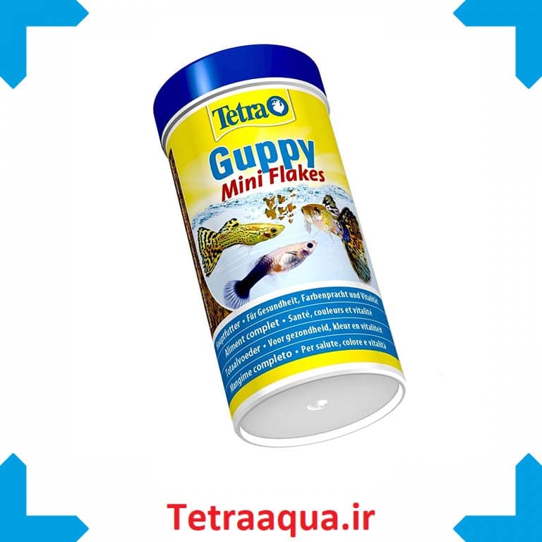 غذا پولکی ماهی گوپی 100 میل Tetra Guppy mini Flakes