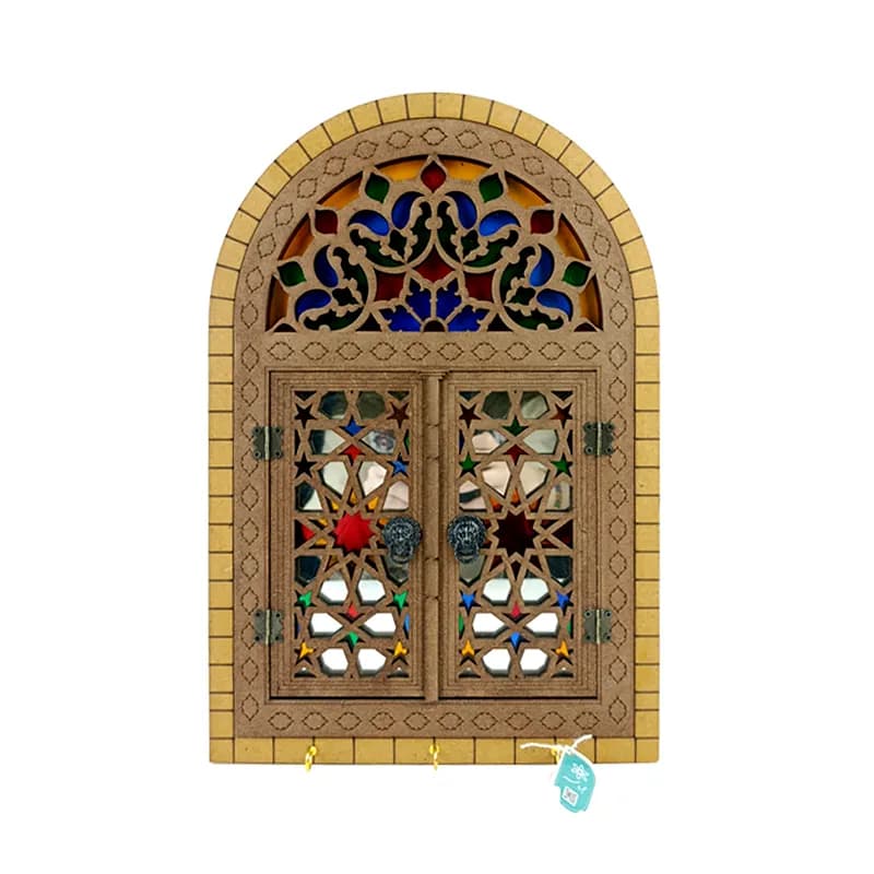 آینه جاکلیدی چوبی طرح سنتی دستساز