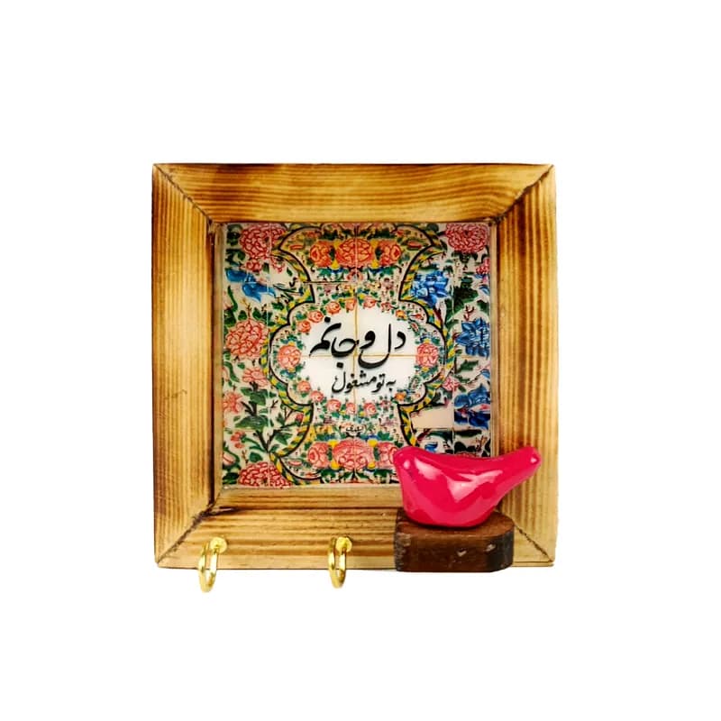 جاکلیدی چوبی پرنده دار 002