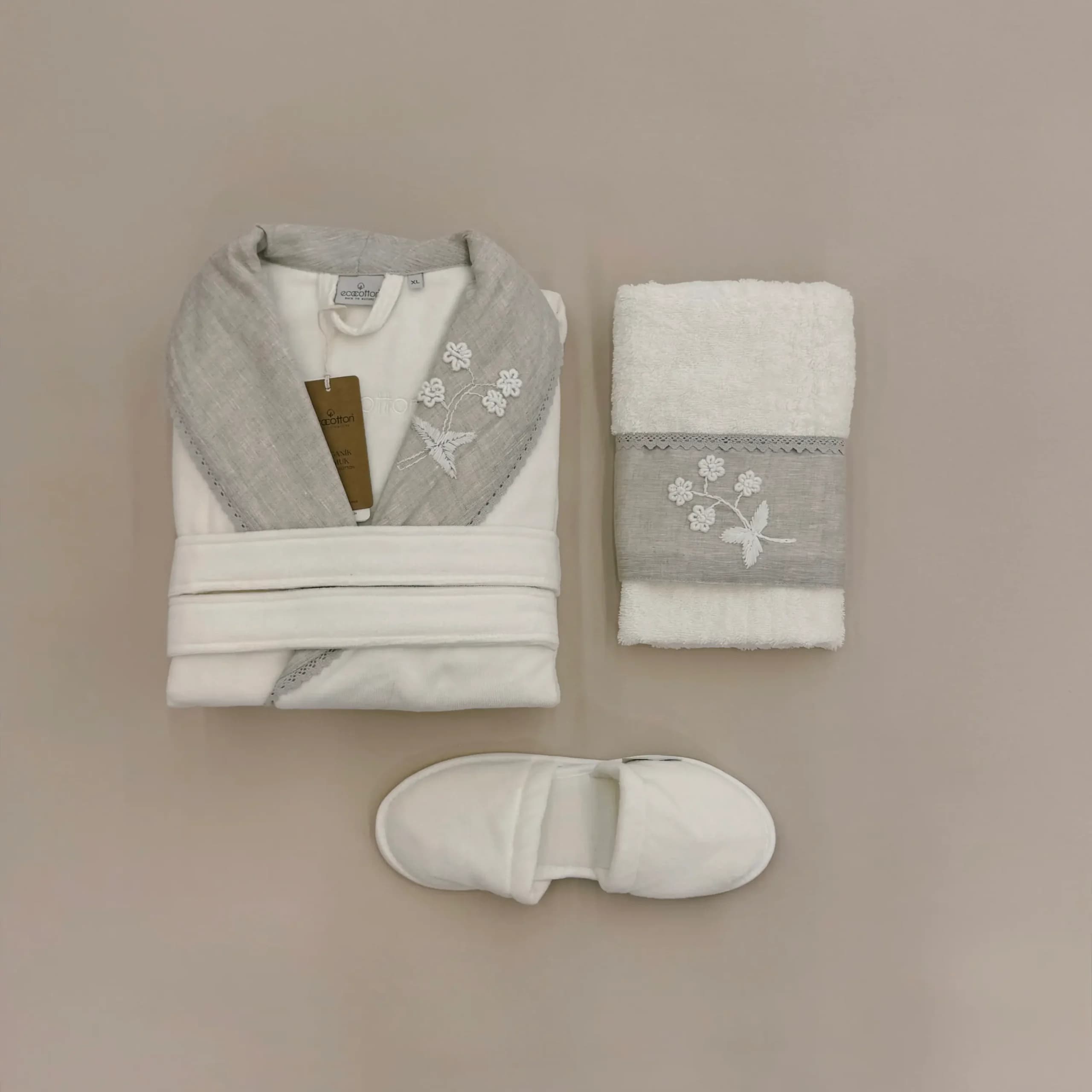 ست حوله تن پوش 4 تکه زنانه برند ecocotton مدل Ayliz