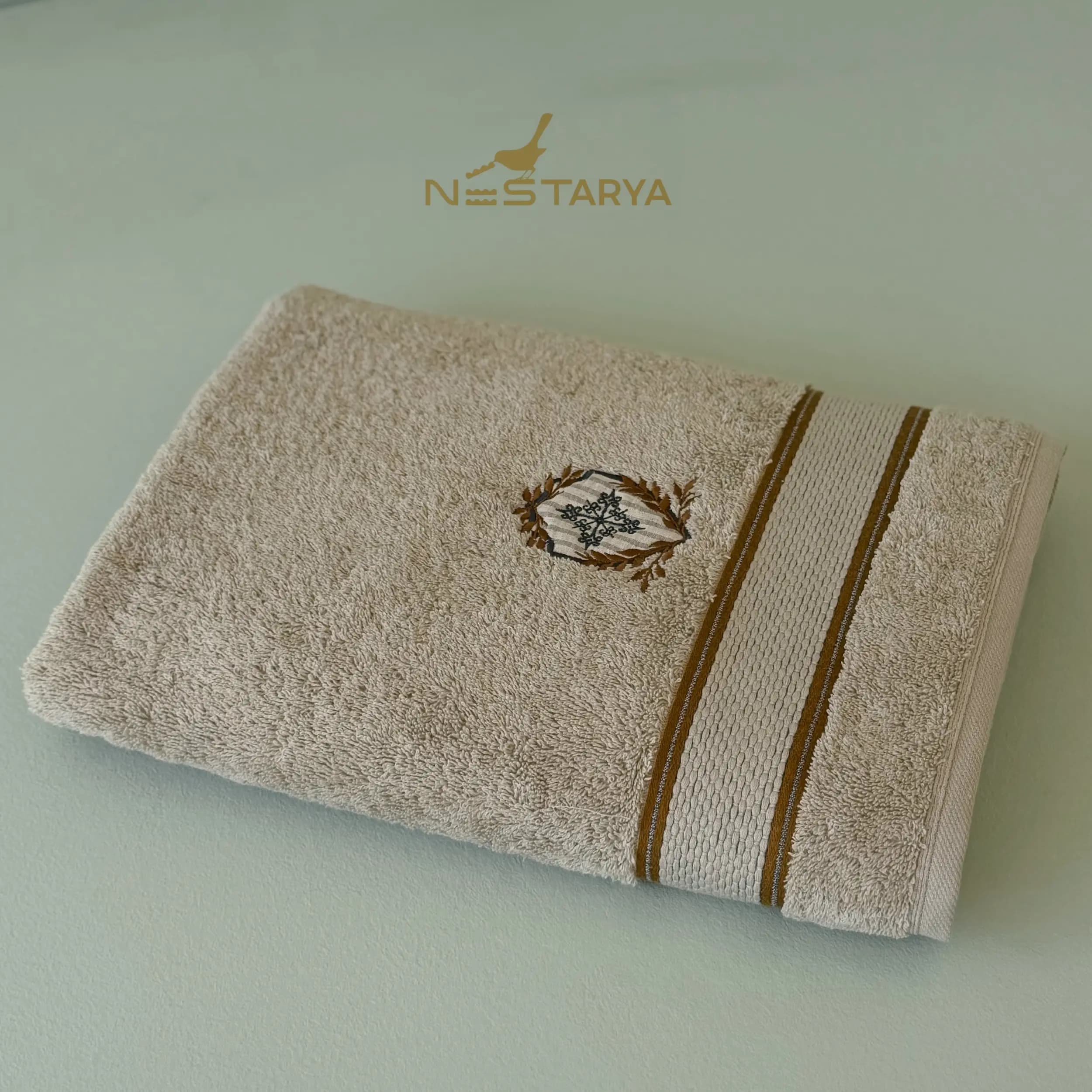 حوله حمام Latifa Erkek برند ecocotton سایز 150*80 — تصویر ۲