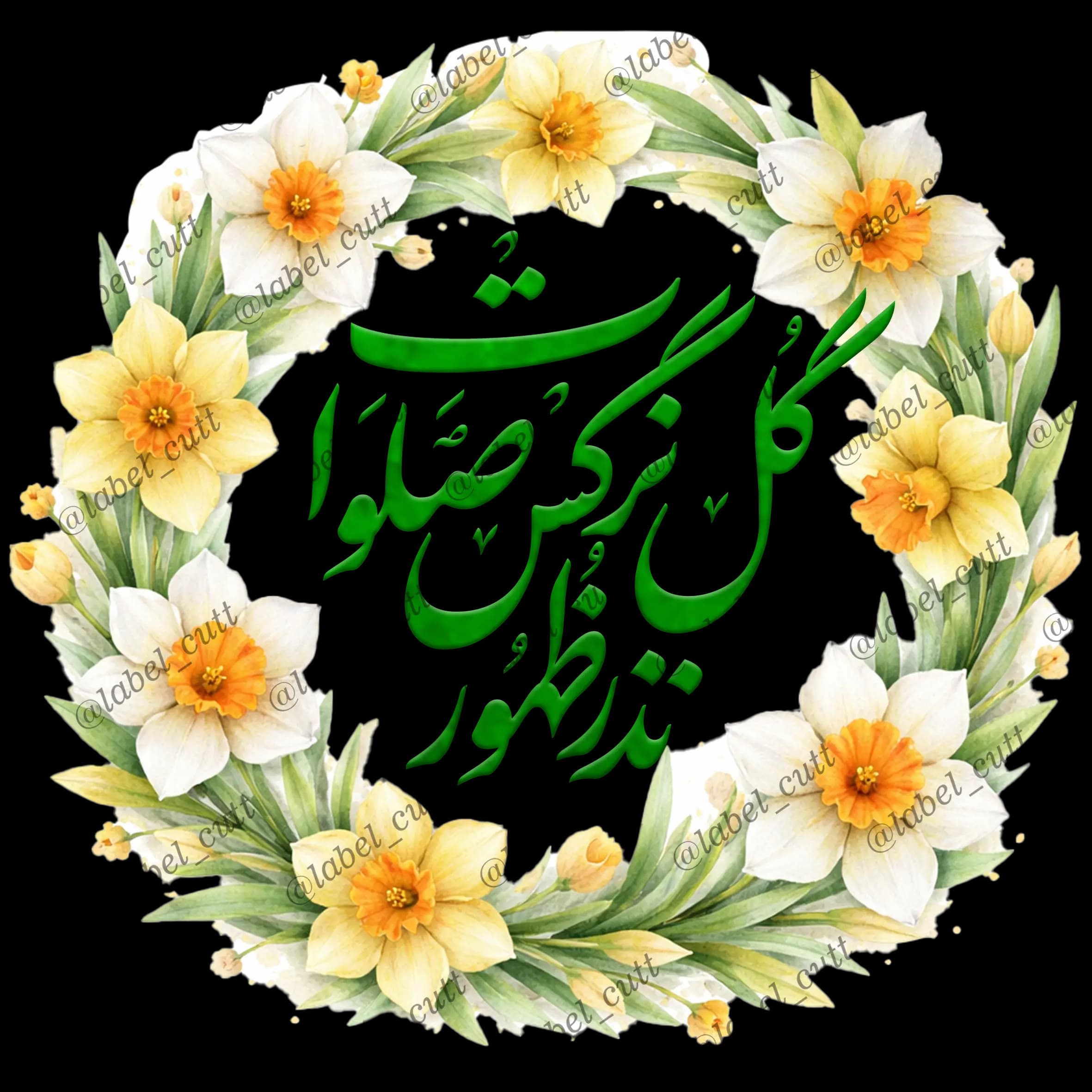 فایل(دانلودی)لیبل”نذر ظهور گل نرگس صلوات”