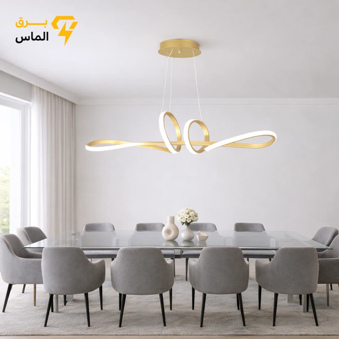 لوستر مدرن شکلاتی با ریموت کنترل / چهار حالته / طلایی الکترواستاتیک وارداتی / آلومینیوم دایکاست / ضمانت 2 ساله معتبر