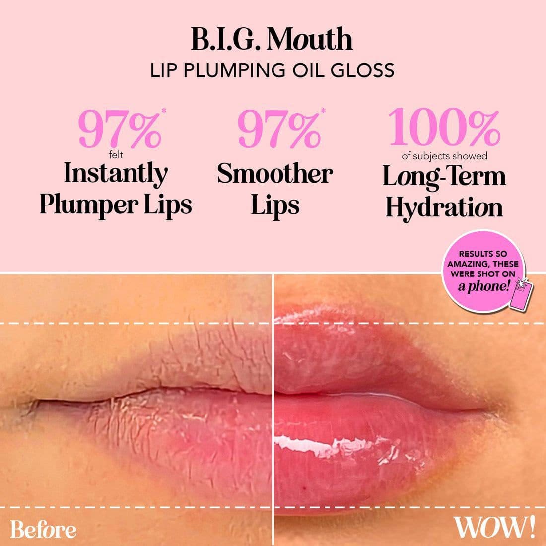 حجم دهنده لب پولایت سوسایتی polite society BIG MOUTH LIP PLUMPING OIL GLOSS — تصویر ۷
