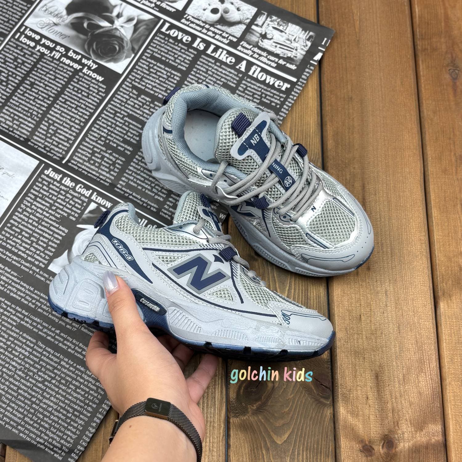 کفش کتونی نیوبالانس اسپرت مدل 1064 سایز 32 تا 37 کد 198 — تصویر ۷