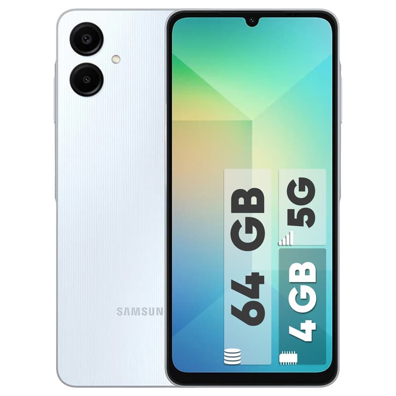 گوشی سامسونگ Galaxy A06 5G دو سیم کارت 64 گیگابایت و رم 4 گیگابایت – به همراه شارژر 25 وات سامسونگ، 2 عدد کاور و 1 عدد محافظ صفحه نمایش – مشکی — تصویر ۲
