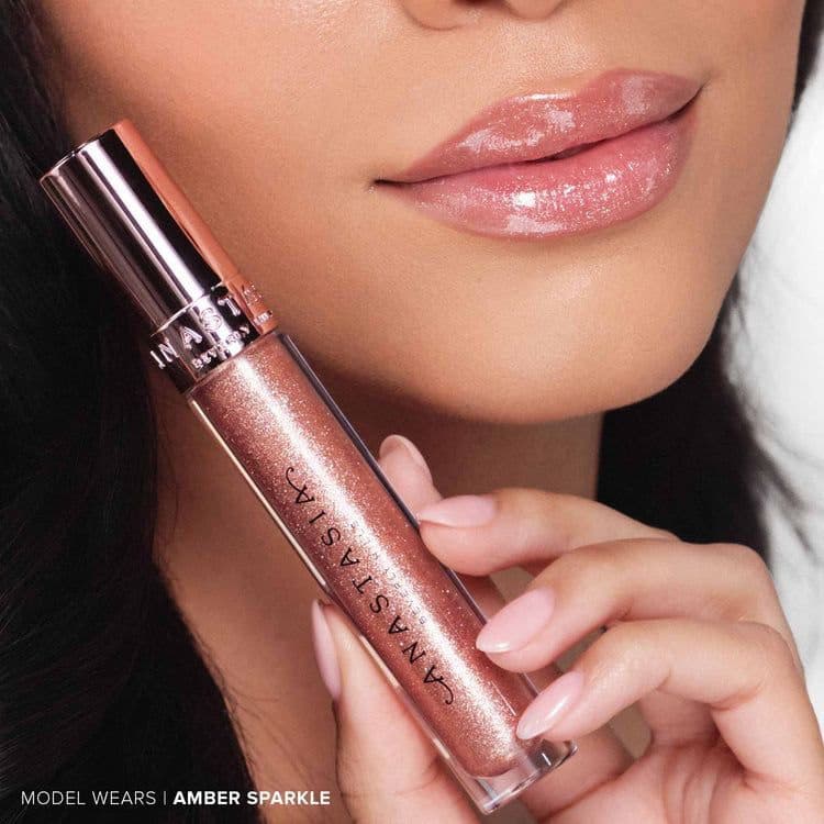 برق لب مایع شاین آناستازیا Amber Sparkle اورجینال Shine Lip Gloss ANASTASIA BEVERLY HILLS