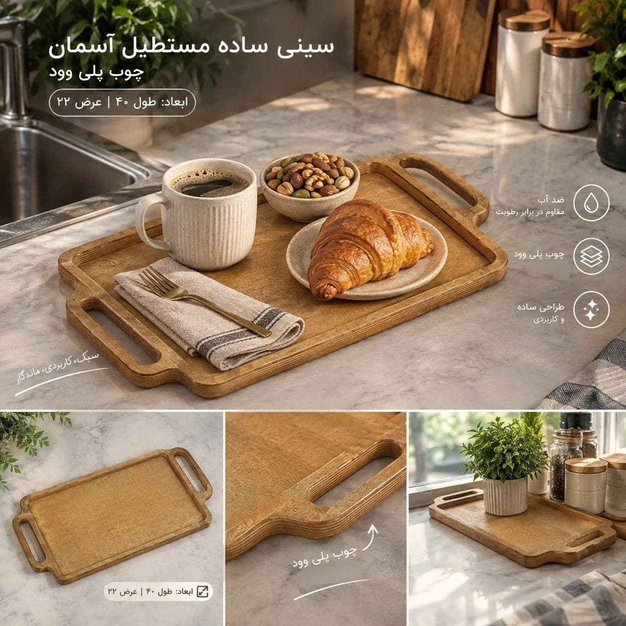 سینی مستطیل آسمان