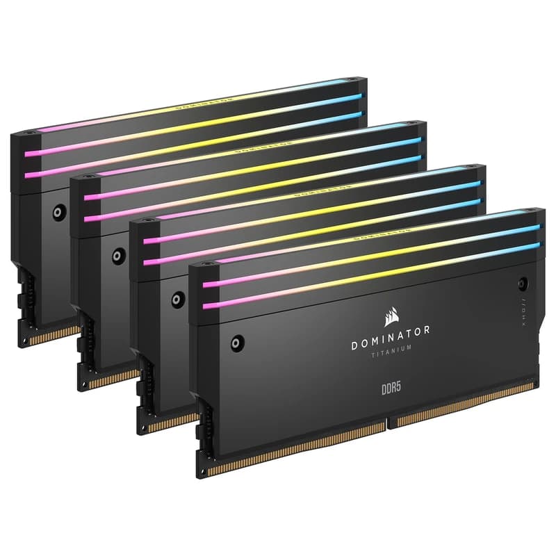 رم DDR5 کورسیر مدل DOMINATOR TITANIUM BLACK فرکانس 6600 مگاهرتز CL32 ظرفیت 64 گیگابایت (32GBx2) — تصویر ۵