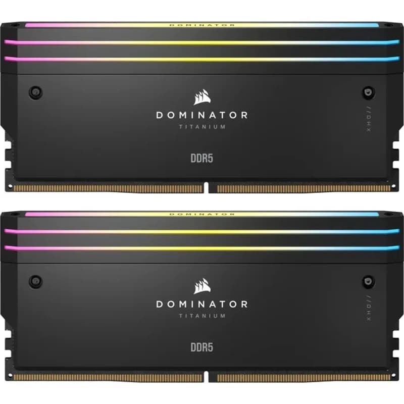 رم DDR5 کورسیر مدل DOMINATOR TITANIUM BLACK فرکانس 6600 مگاهرتز CL32 ظرفیت 64 گیگابایت (32GBx2) — تصویر ۴