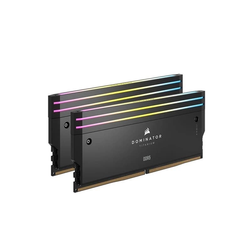 رم DDR5 کورسیر مدل DOMINATOR TITANIUM BLACK فرکانس 6600 مگاهرتز CL32 ظرفیت 96 گیگابایت (48GBx2) — تصویر ۲