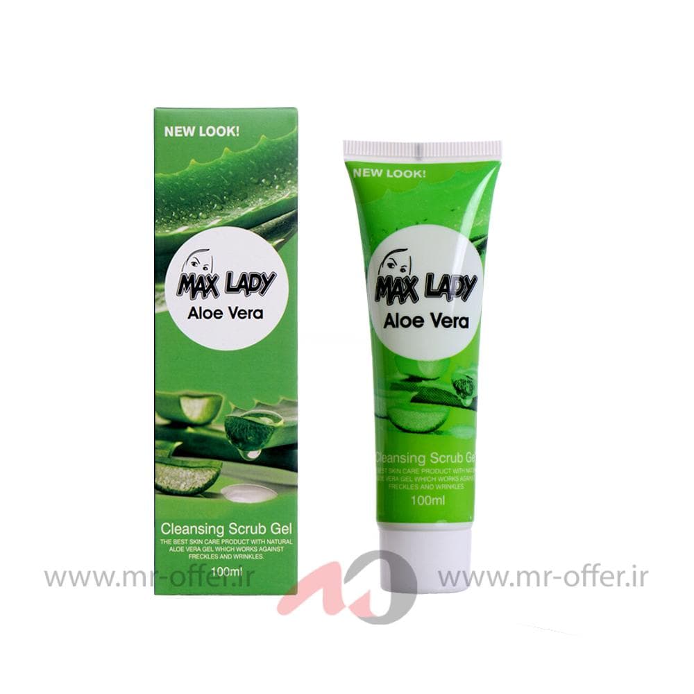 ژل اسکراب مکس لیدی مدل آلوئه ورا حجم 100 میلی لیتر