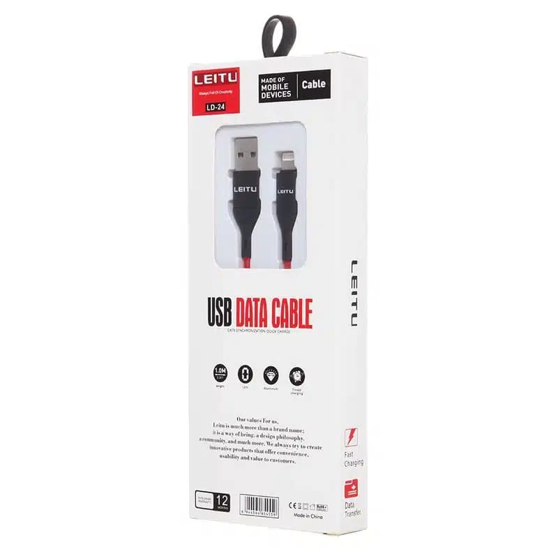 کابل شارژ و انتقال دیتا تایمردار لیتو مدل LD-24 اورجینال طول 1 متر — تصویر ۴