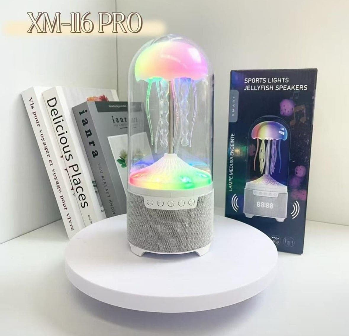 اسپیکر و ساعت طرح دار مدل عروس دریایی مدل XM-116PRO — تصویر ۲