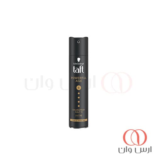 اسپری حالت دهنده مو برند تافت 5 مدل POWERFULL AGE حجم 250 میل