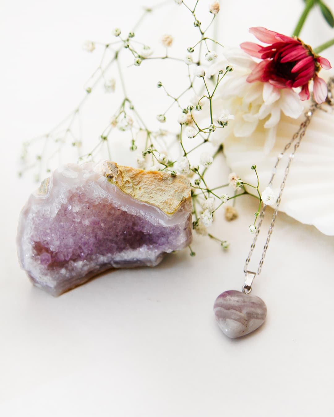 گردنبند سنگ آمیتیس(آرامش بخش)💜