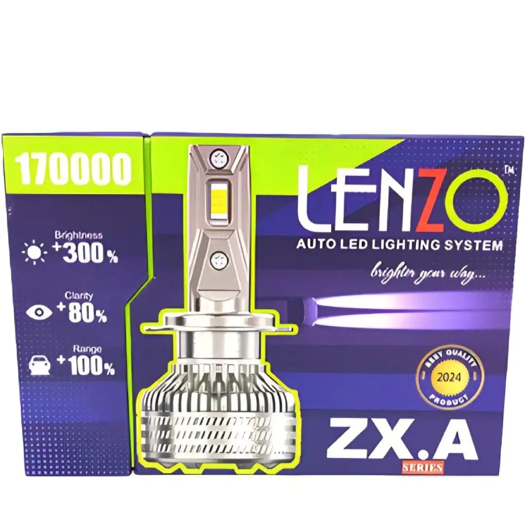 لامپ هدلایت خودرو لنزو مدل ZXA 6000K پایه H7 بسته دو عددی — تصویر ۵
