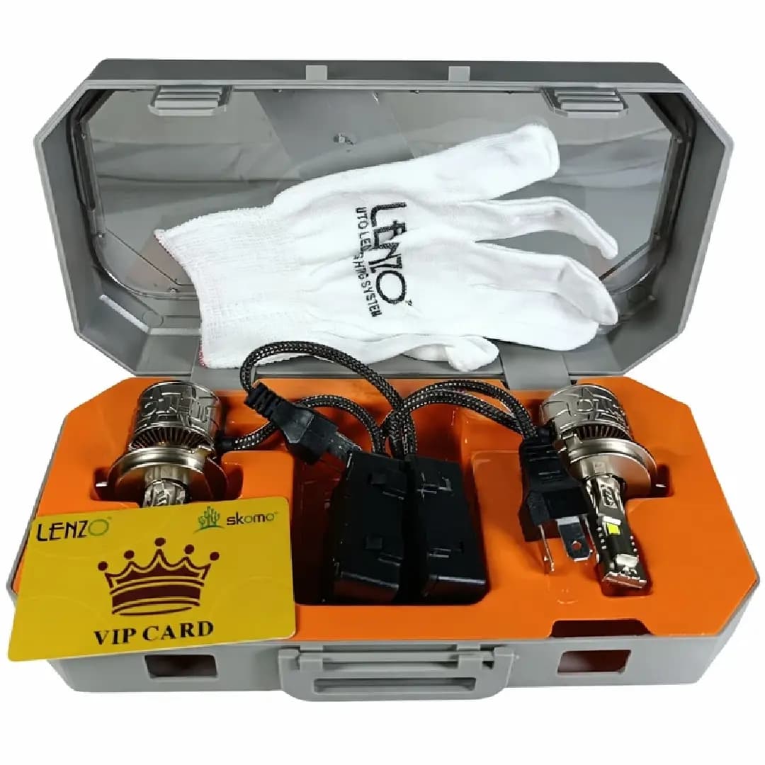 هدلایت خودرو لنزو مدل V125 PRO MAX پایه H4 بسته 2 عددی — تصویر ۳