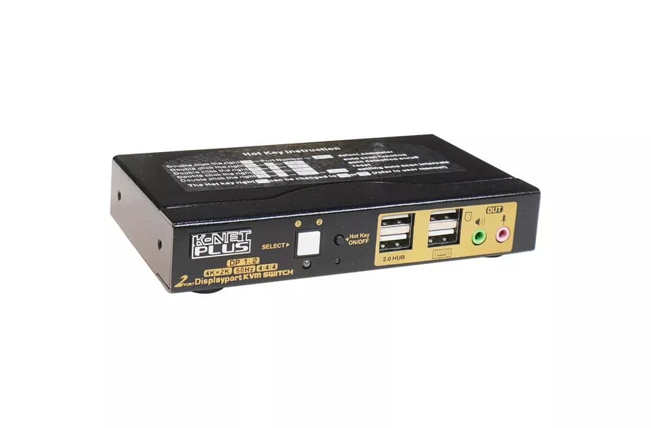 کی وی ام سوییچ 2 پورت DisplayPort کی نت پلاس KP-D622 — تصویر ۳