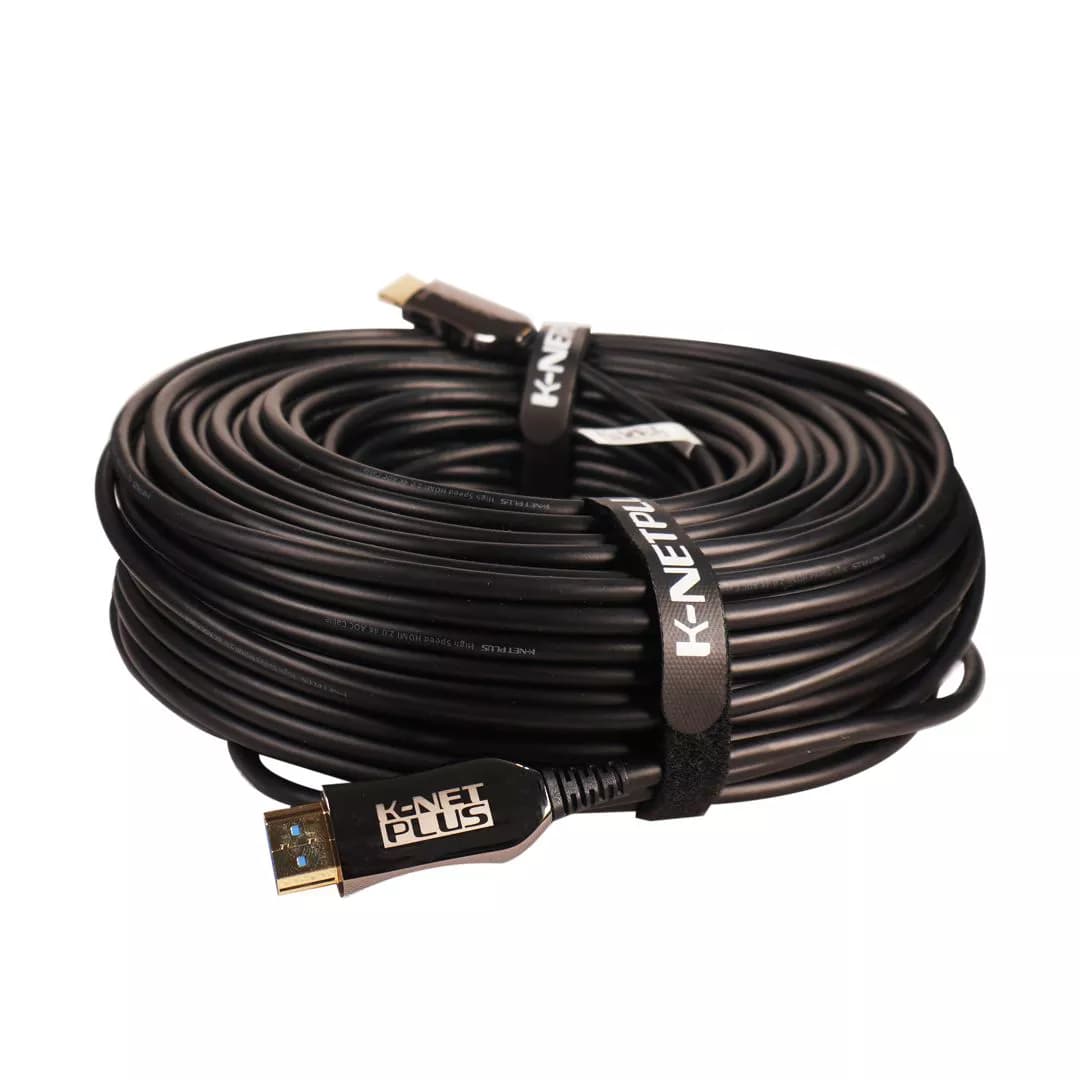 کابل 2.0 HDMI فیبر نوری کی نت پلاس 50 متری KP-A147 — تصویر ۶