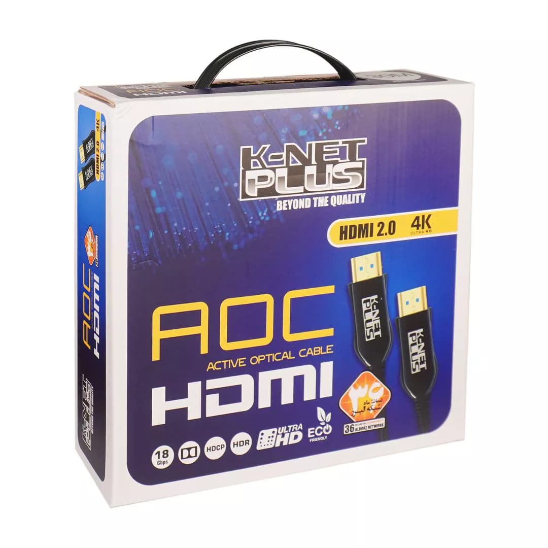 کابل 2.0 HDMI فیبر نوری کی نت پلاس 30 متری KP-A145 — تصویر ۳