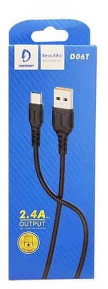 کابل شارژ فست تایپ سی مدل VDENMENV D06T