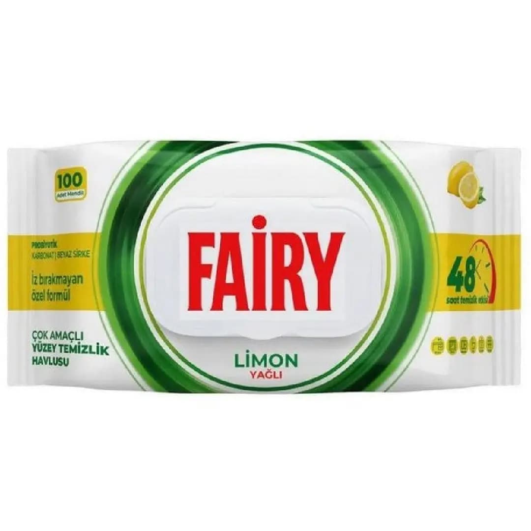 دستمال مرطوب ضدعفونیکننده و پاککننده سطوح فیری مدل Limon تعداد ۱۰۰ عددی
