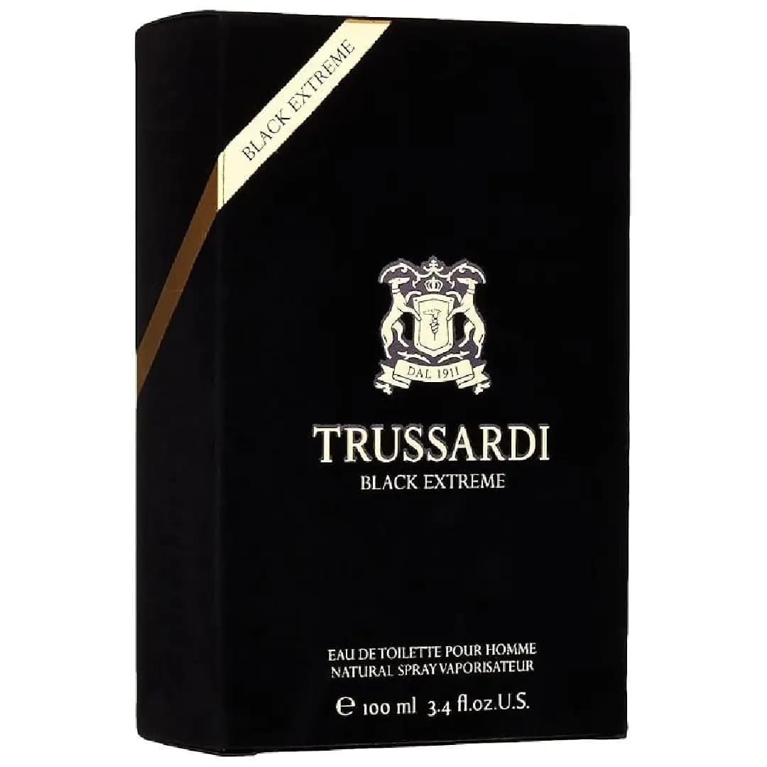 ادو تویلت مردانه تروساردی بلک اکستریم Trussardi Black Extreme حجم ۱۰۰ میلی‌لیتر اصل — تصویر ۴