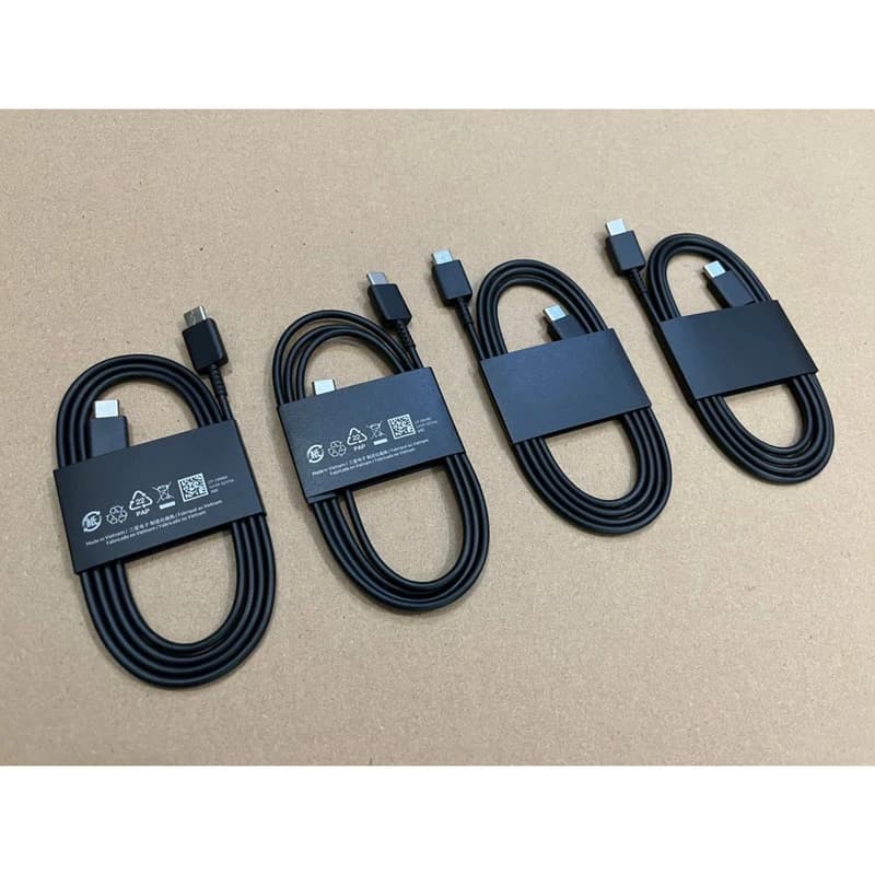 کابل شارژ ۵ آمپر فوق سریع و انتقال اطلاعات اصلی سامسونگ دو طرف تایپ سی ساخت ویتنام دو سر Type C — تصویر ۶