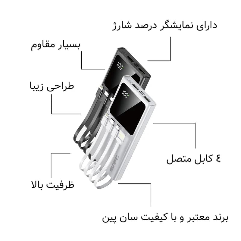 پاوربانک تال پلاس مدل SP003 ظرفیت 10000 میلی آمپر ساعت — تصویر ۷