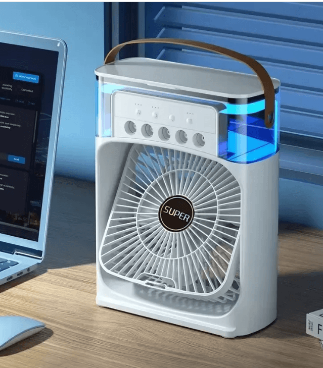 مینی کولر رومیزی مه پاش مدل Mini Cooling Fan RGB سایز بزرگ — تصویر ۶