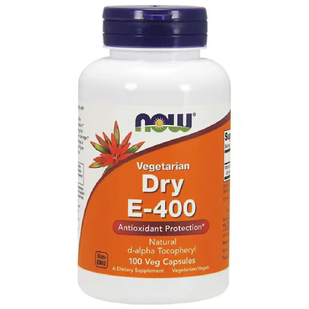 ویتامین E-400 ناو فودز NOW Foods با ترکیب توکوفرول‌ها بسته ۱۰۰ عددی