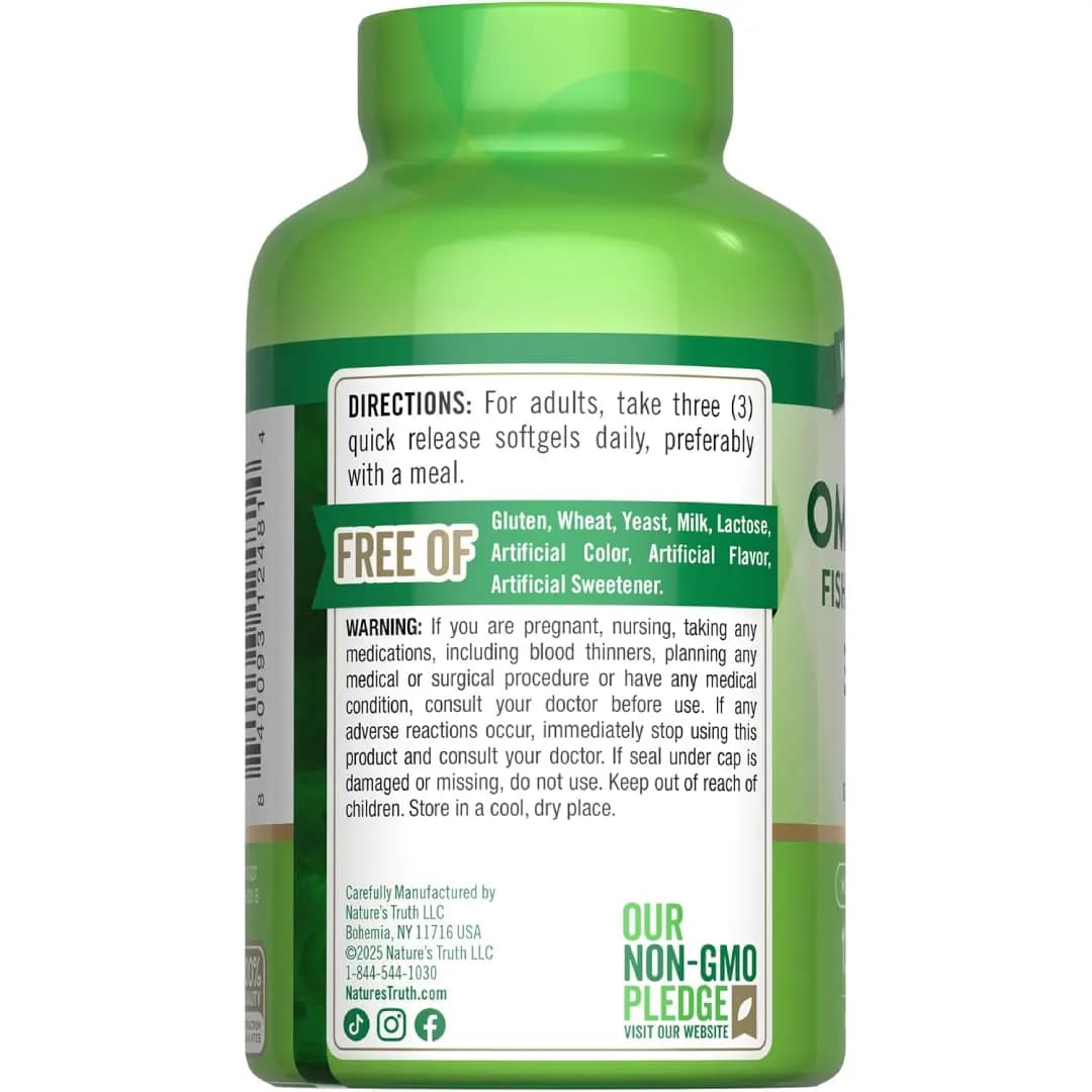 امگا ۳-۶-۹ نیچرز تروث Nature’s Truth Triple Omega 3600mg بسته ۱۲۰ عددی — تصویر ۳