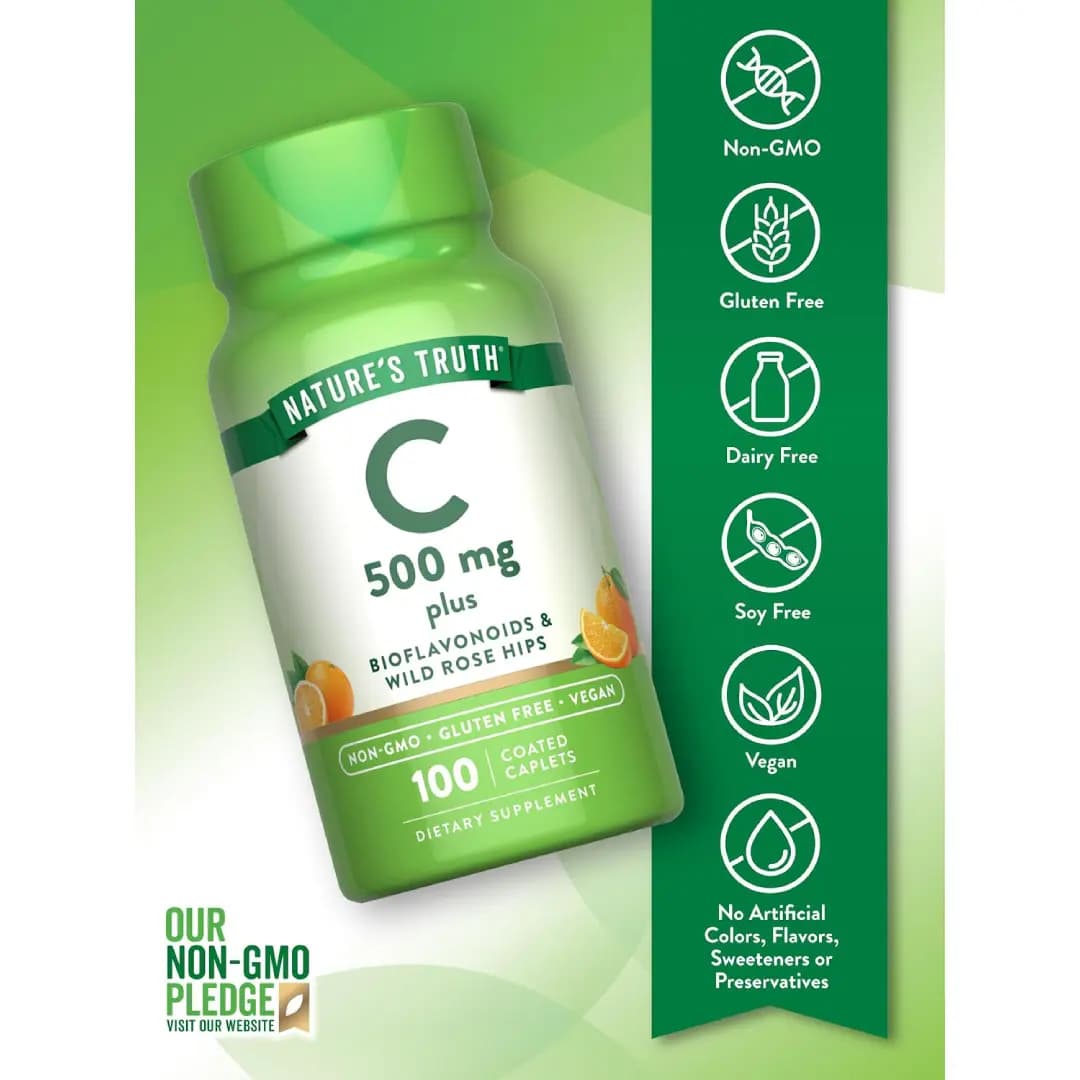 ویتامین C 1000 نیچرز تروث Nature’s Truth بسته ۱۰۰ عددی — تصویر ۴