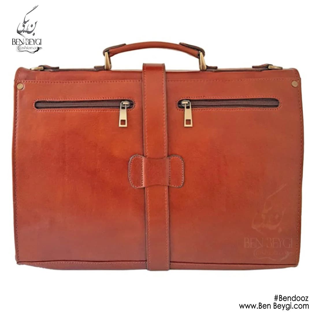 کیف چرم مردانه اداری سگکدار کد FA-LB423-23725 — تصویر ۳