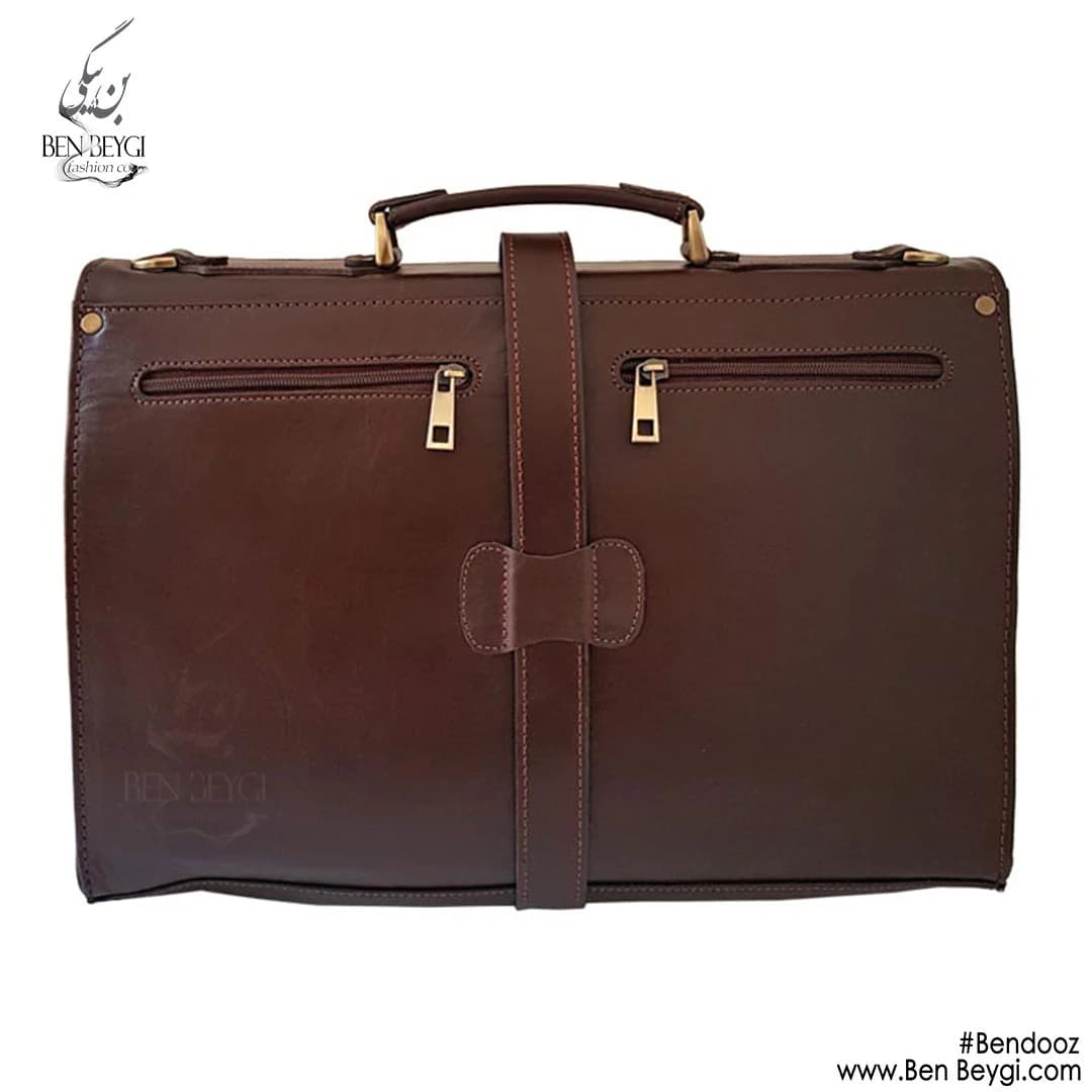 کیف چرم مردانه اداری سگکدار کد FA-LB423-23725 — تصویر ۶