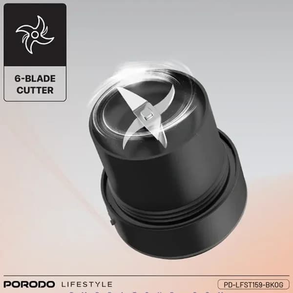 مخلوط کن پرودو Porodo Lifestyle 6-Blade Portable Blender PD-LFST159-BKOG — تصویر ۴