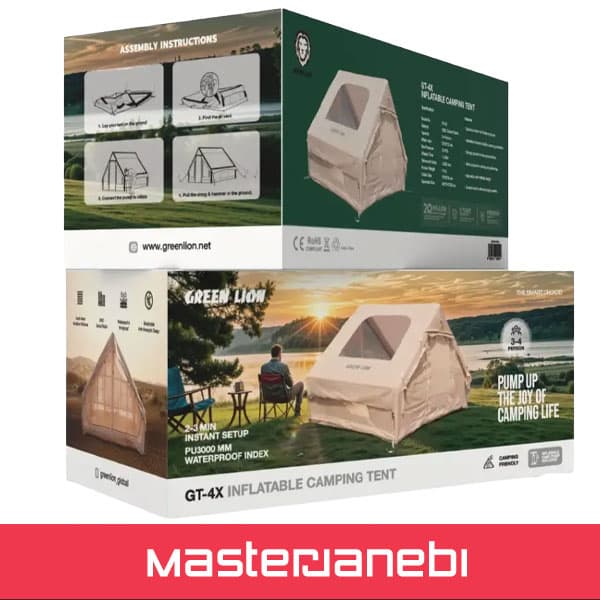 چادر مسافرتی گرین لاین Green Lion GT-4X Camping Tent GNGT4XTENTBG — تصویر ۵