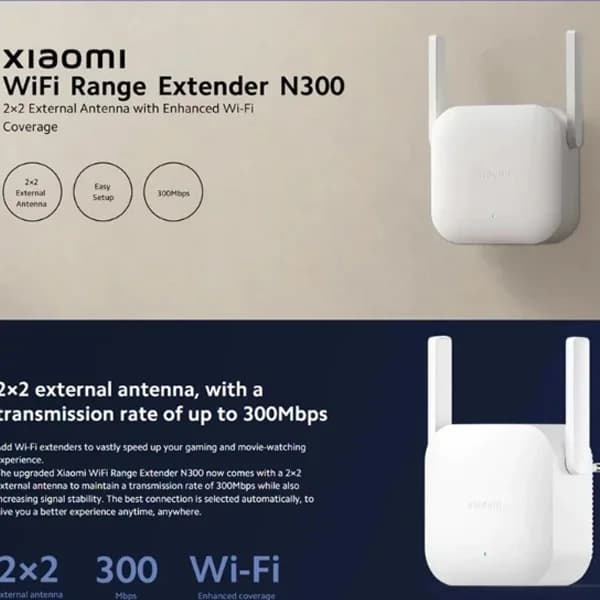 تقویت کننده وای فای شیائومی Xiaomi WiFi Range Extender N300 DVB4398GL — تصویر ۲