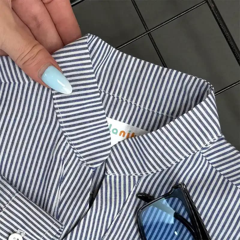 شومیز راه راه بچگانه مدل آریایی کد 4456 — تصویر ۶