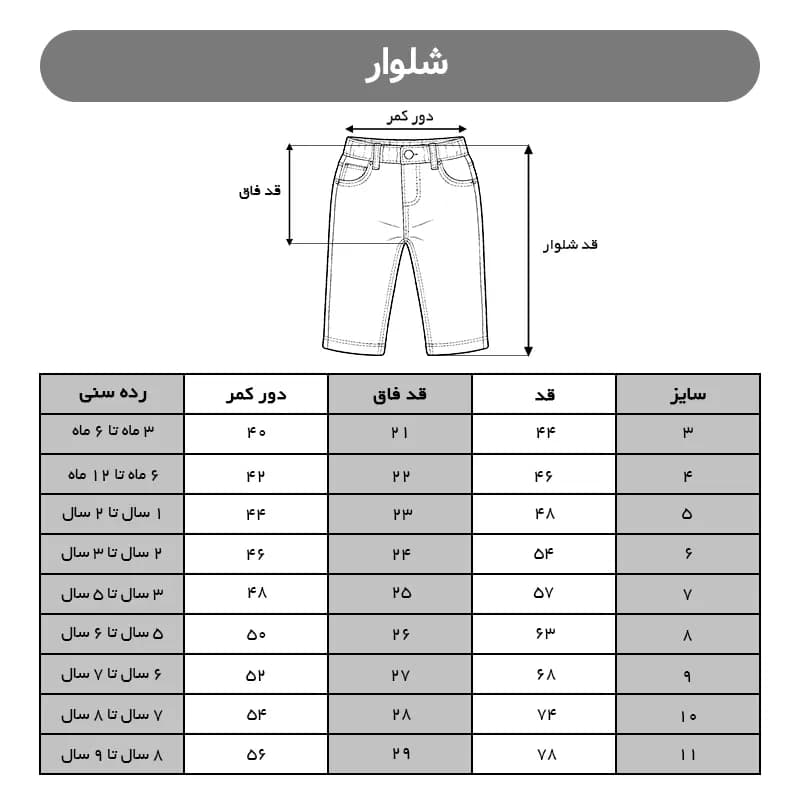 شلوار کتان بچگانه کد ۴۰۱۸ — تصویر ۷
