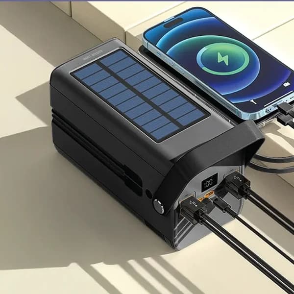 پاوربانک خورشیدی گرین لاین GREEN LION SOLAR X 100000MAH POWER BANK GNSOLXPB100BK — تصویر ۲