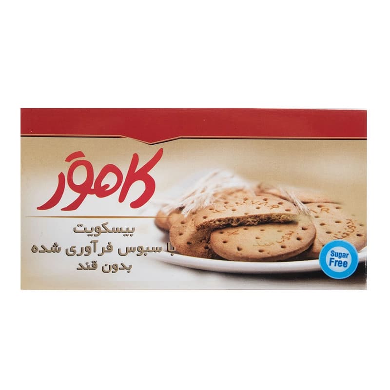 بیسکویت سبوسدار بدون قند کامور