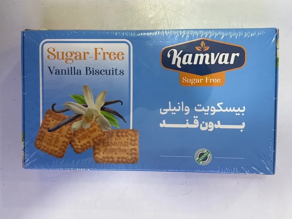 بیسکویت وانیلی بدون قند کامور