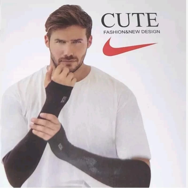 ساق دست ورزشی ساده و فینگردار اسپرت cute رنگ کرم کد B21029