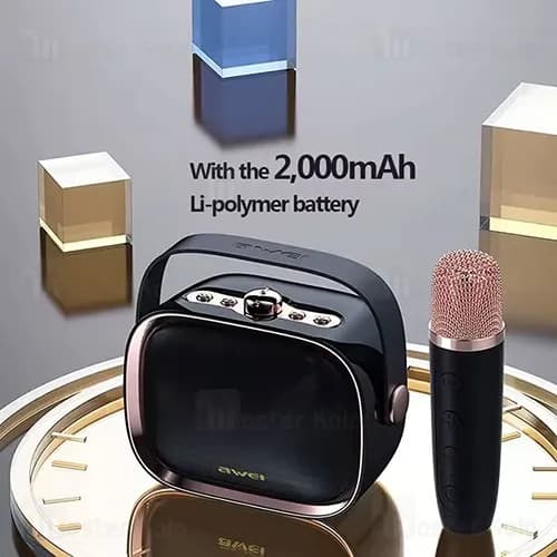 اسپیکر بلوتوث اوی Awei Y889 Karaoke Speaker توان 10 وات با میکروفون — تصویر ۶